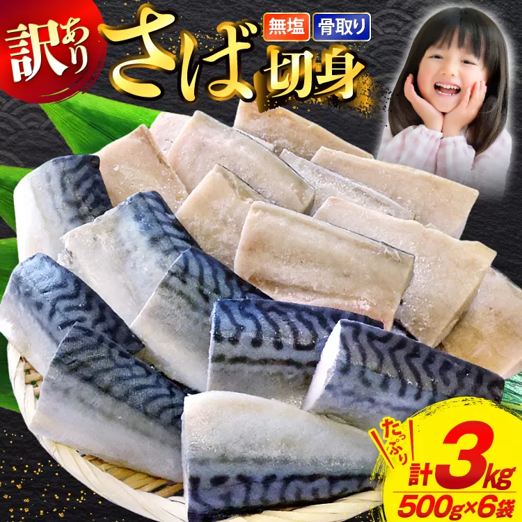 訳あり 骨取り トロ さば 切身 無添加 計3kg (500g×6p) 小分け 無塩[足利本店 宮城県 気仙沼市 20565813] さば 訳アリ 骨取 サバ 鯖 わけあり 鯖 トロサバ トロさば トロサバ