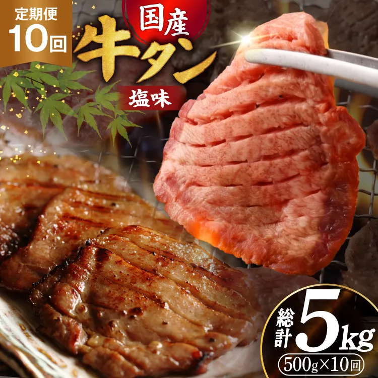 定期便 10回 牛タン 厚切り牛タン 希少部位 国産 塩味 500g 3〜4人前 [佐藤精肉店 宮城県 気仙沼市 20566234] 牛タン 肉 牛肉 精肉 牛たん 牛タン塩 牛たん塩 冷凍 焼肉 牛タン BBQ 牛たん アウトドア バーベキュー 厚切り タン 牛たん ふるさと納税 ふるさと 返礼品