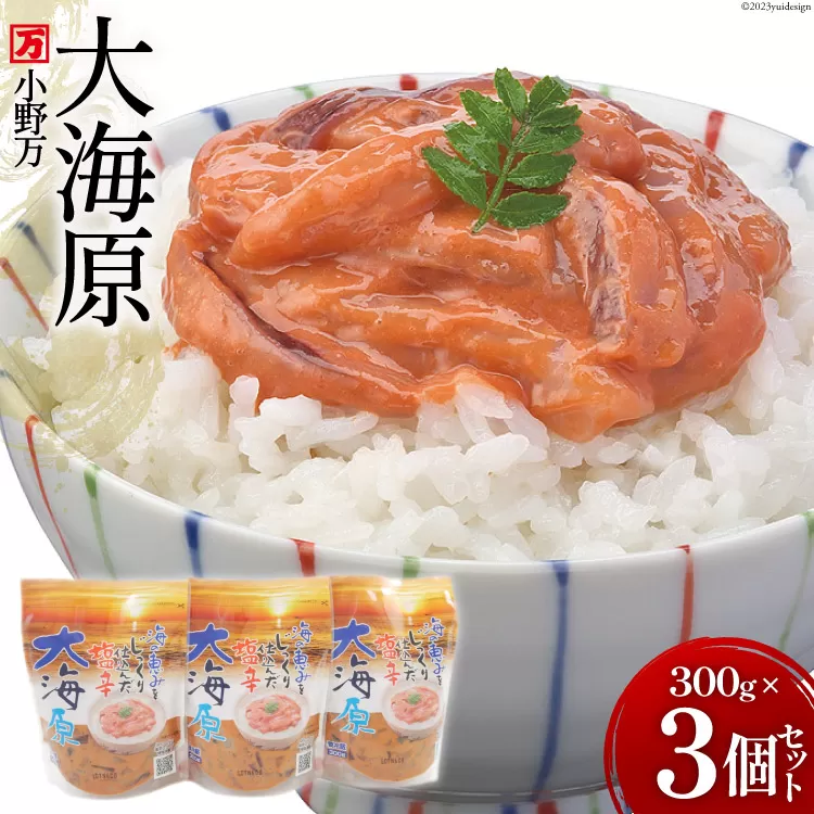 海の恵みをじっくり仕込んだ塩辛 大海原 300g 3個セット【ご飯のお供に、酒の肴に】 [小野万 宮城県 気仙沼市 20564654] 魚 魚介類 いか イカ 塩辛 いか塩辛 イカ塩辛 冷蔵 酒の肴 おつまみ ご飯のお供