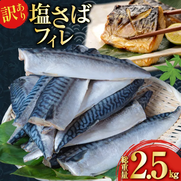 訳あり 減塩 フィレ Sサイズ 総重量 2.5kg [足利本店 宮城県 気仙沼市 20565959] 魚介類 魚 大容量 サバ さば 鯖 塩分控えめ 切り身 冷凍 訳アリ
