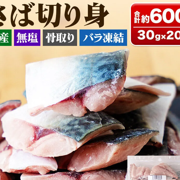 三陸常磐産 サバ 骨取切り身 30g×20枚入 鯖 冷凍 魚 おかず 魚のおんちゃま [鯖 さば 骨取 切り身 切身 センシン食品]
