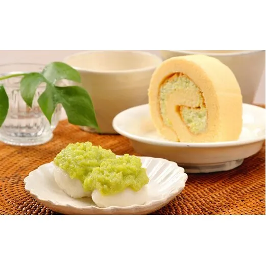 甘仙堂 ずんだ餅とずんだロールのセット