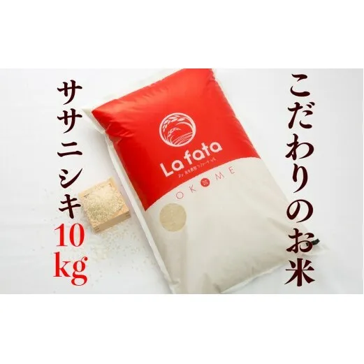 ≪令和7年産≫ オシャレな袋とこだわりのお米　ササニシキ10ｋｇ