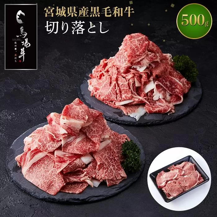 【馬場牛】宮城県産黒毛和牛 切り落とし 500g(500g×1)
