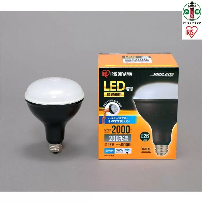 投光器用交換電球 2000lm　LDR18D-H