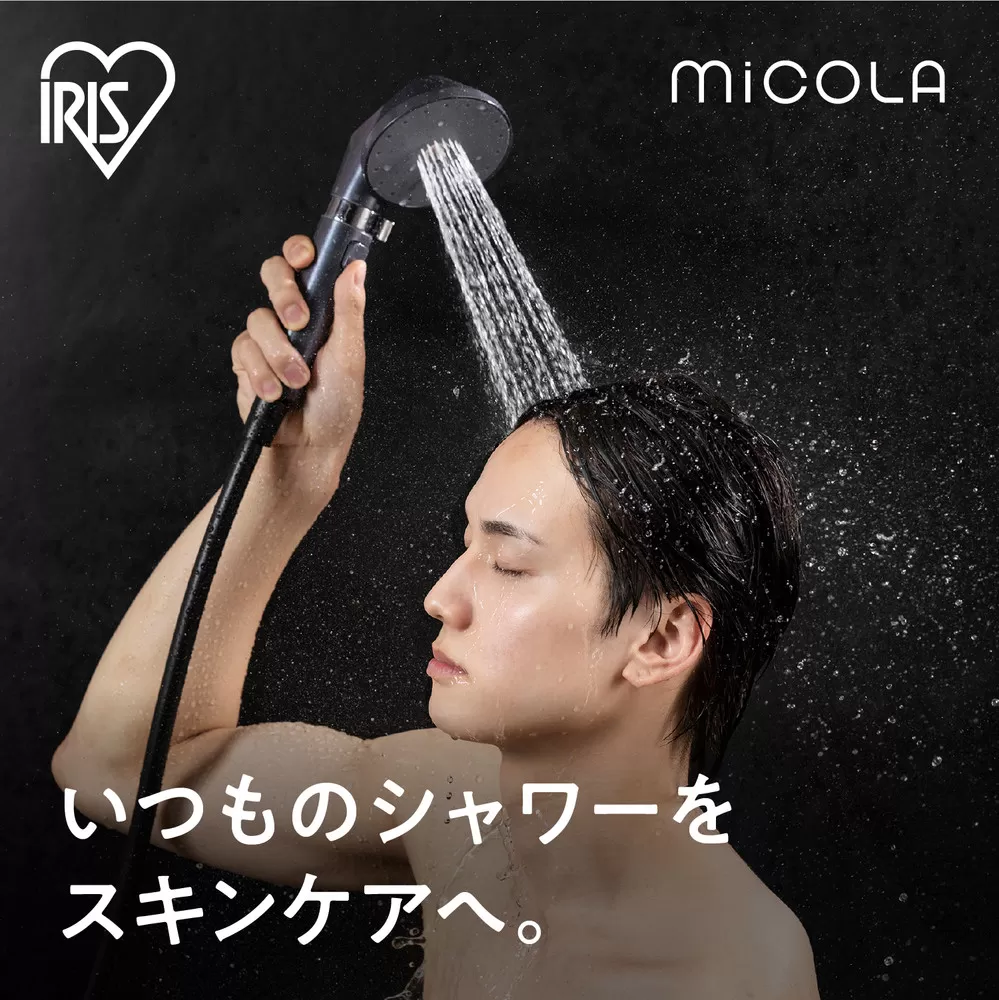 ウルトラファインバブルクレンジングシャワーヘッド SHJ-M01-H ダークパール