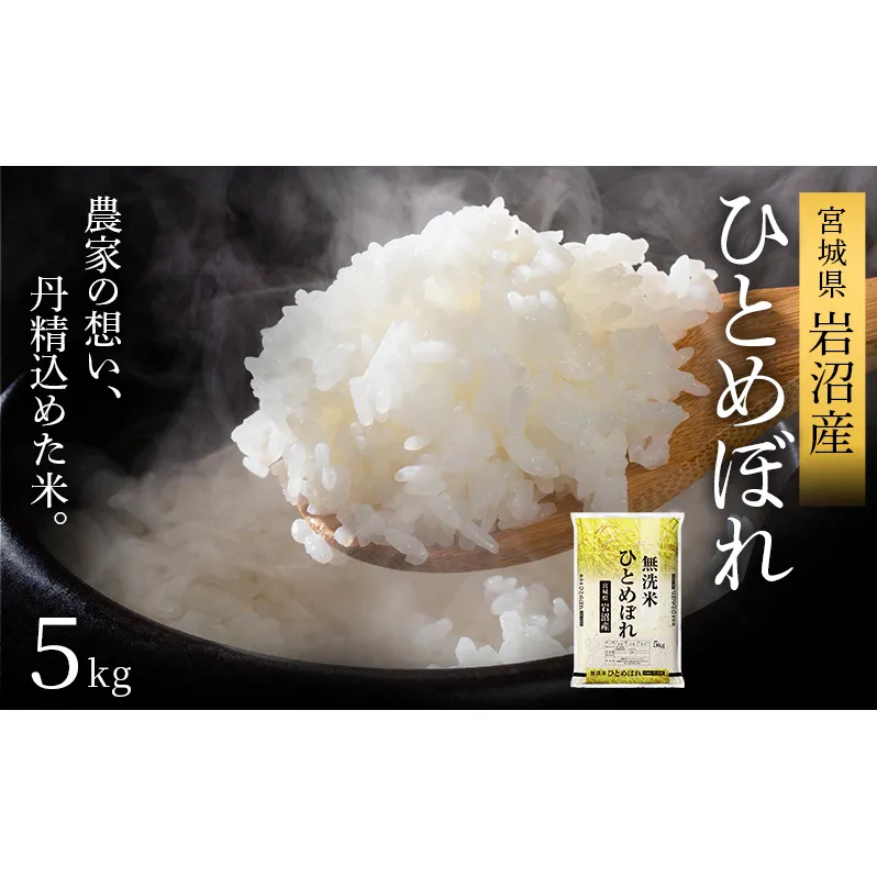 【先行予約】令和7年産新米 ひとめぼれ 5kg 米 岩沼産 お米 白米 無洗米 ブランド米 単一原料米 5キロ こめ コメ おこめ ご飯 ライス 東北 宮城県産 宮城県産ひとめぼれ 宮城米 宮城 宮城県 岩沼市