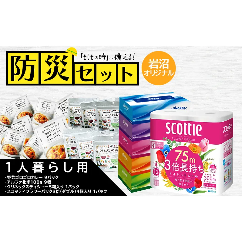 防災セット1人暮らし用