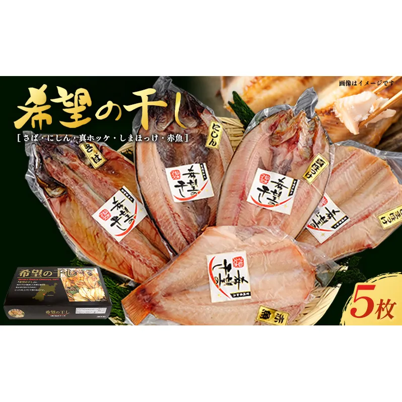厳選 干物セット 希望の干し Aセット 詰め合わせ 干物 ひもの さば にしん 真ホッケ しまほっけ 赤魚 5枚 セット 魚 魚介 魚介類 冷凍 ギフト 贈り物 プレゼント ギフトセット 宮城 宮城県 岩沼市