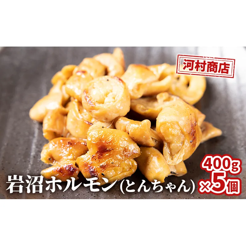 ホルモン とんちゃん 400g 5個 セット 詰め合わせ 河村商店 岩沼ホルモン 味付き肉 味付け肉 豚ホルモン 豚肉 豚 肉 お肉 焼き肉 焼肉 アウトドア キャンプ キャンプ飯 バーベキュー BBQ 宮城 宮城県 岩沼市