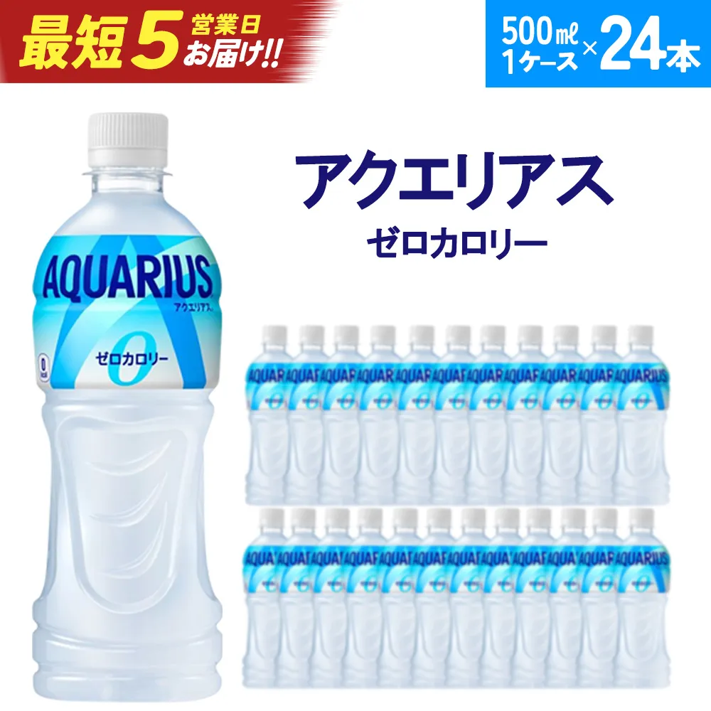 【最短5営業日着!】アクエリアスZERO 500ml PET×24本 【04301-0532】