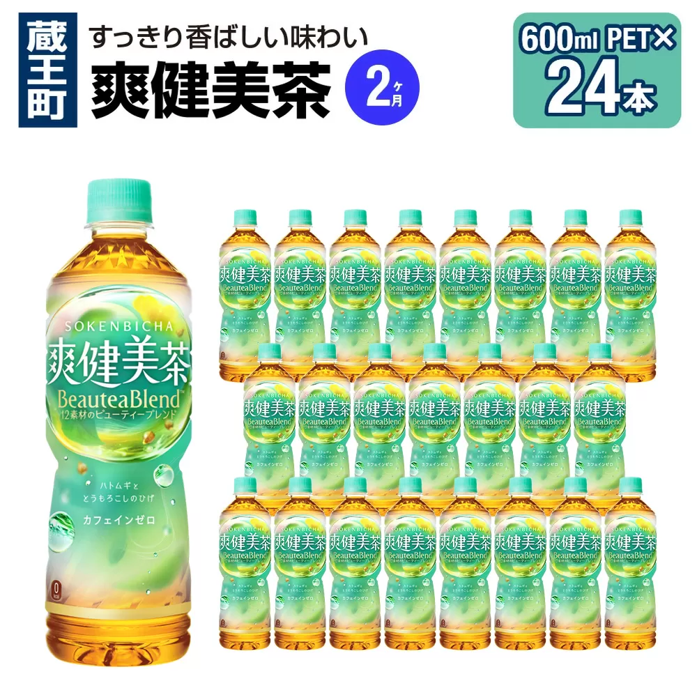 【2か月連続お届け】爽健美茶 600ml PET×24本 【04301-0696】