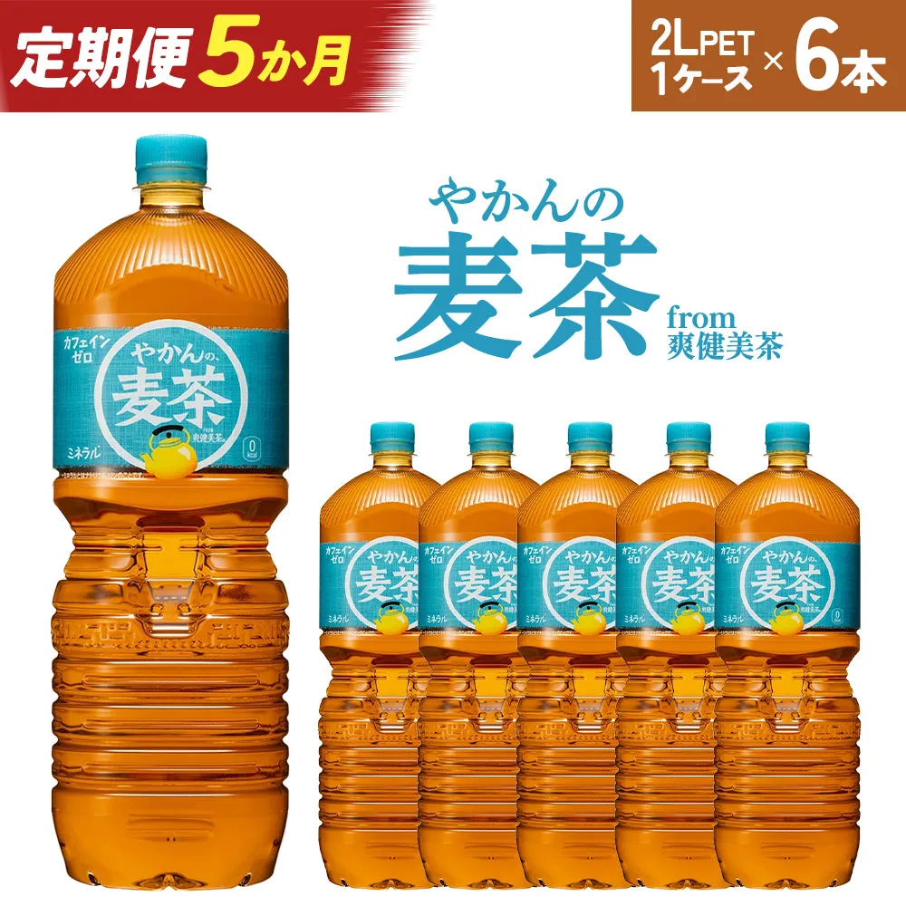 【5か月連続お届け】やかんの麦茶from爽健美茶 2L PET×6本 【04301-0614】
