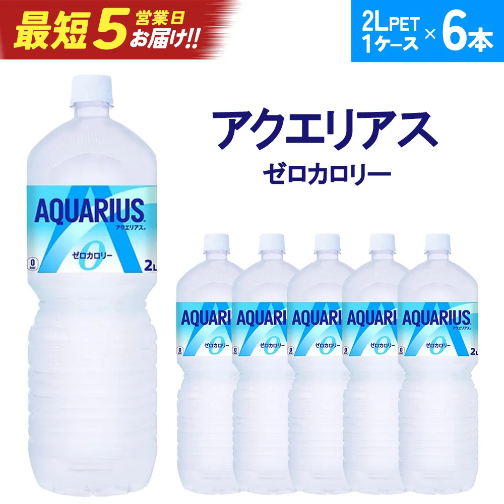 【最短5営業日着！】アクエリアスZERO 2L PET×6本　【04301-0531】