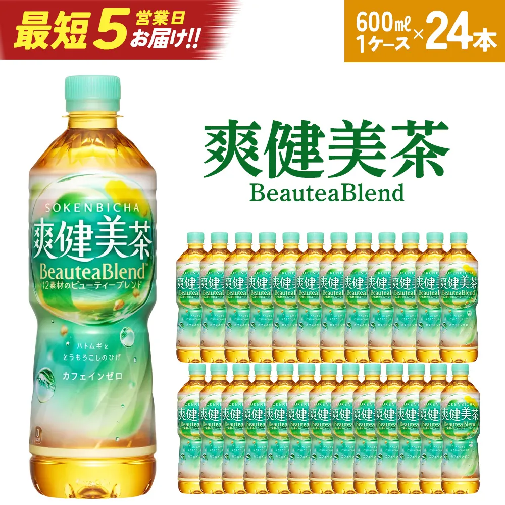 【最短5営業日着！】爽健美茶 600mlPET×24本　【04301-0027】
