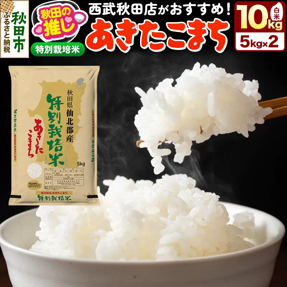 西武秋田店がおすすめする秋田の推し 秋田県産【特別栽培米】あきたこまち 10kg（5kg×2袋）白米 精米 [特栽 5kg袋 米 お米 秋田産] 秋田県秋田市