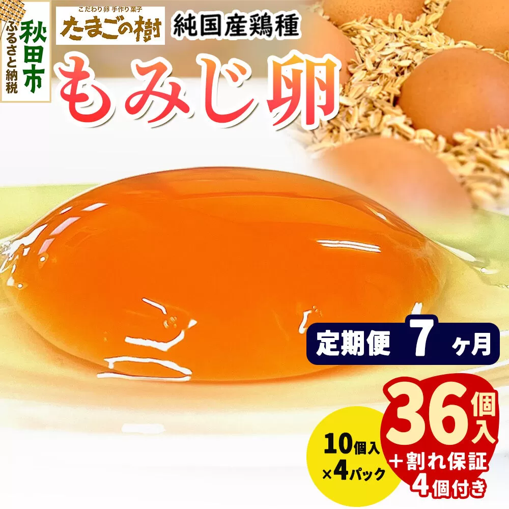 《定期便7ヶ月》 たまごの樹 純国産鶏種 卵『もみじ』36個+割れ保証4個付き（10個入×4パック） [たまご タマゴ 玉子 鶏卵 まとめ買い オムレツ 卵かけご飯 朝食 料理 美味しい 瀧田養鶏場] 秋田県秋田市