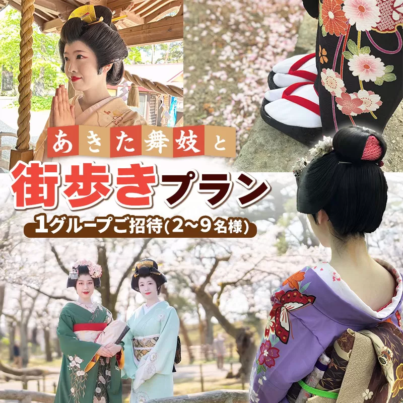 あきた舞妓と街歩きプラン 1グループご招待(2〜9名様)