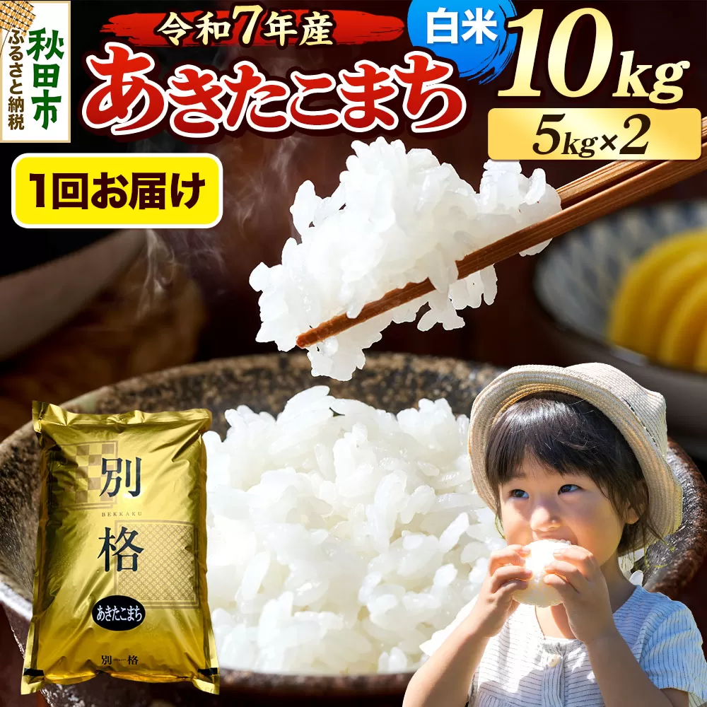 《令和7年産》 米 あきたこまち 10kg（5kg×2袋） 【白米】 秋田県産 秋田県秋田市