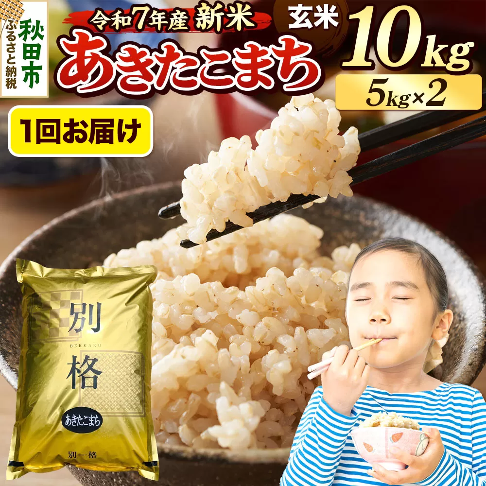 《令和7年産 新米》 米 あきたこまち 10kg（5kg×2袋） 【玄米】 秋田県産 秋田県秋田市