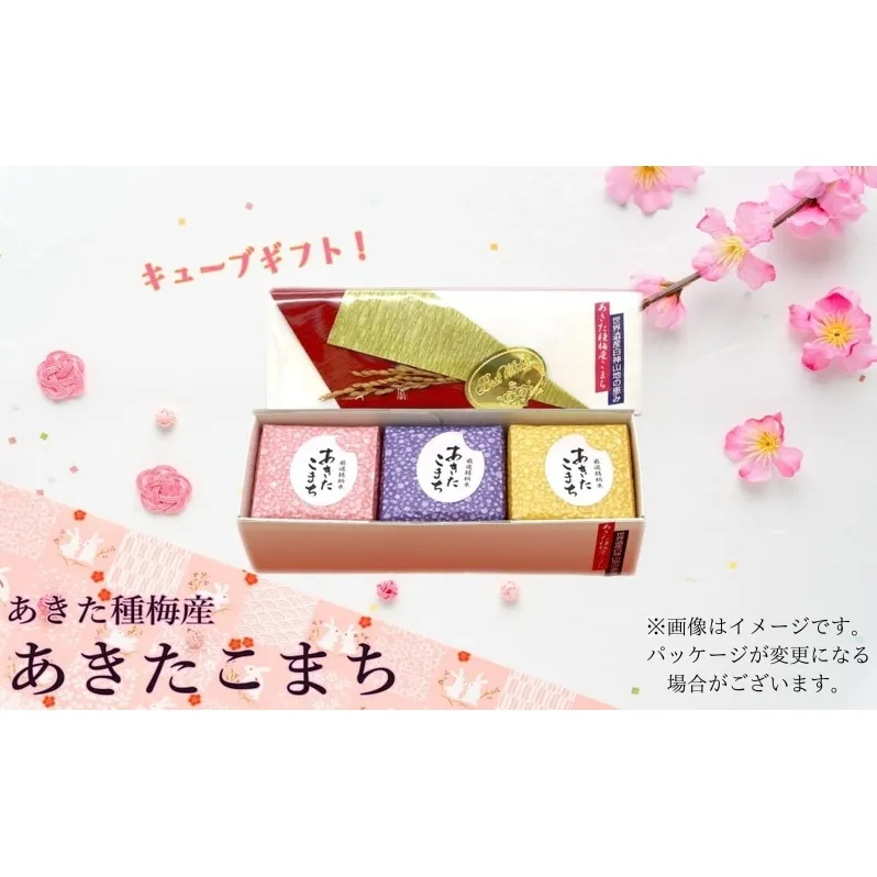 令和7年産 新米 白米 あきたこまち 『300gキューブ』 ギフトセット 300g×3個（箱入り）秋田県産 お米 