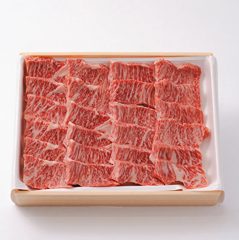国産 牛肉 鶴形牛バラカルビ焼肉用 約500g A4ランク以上 秋田県産
