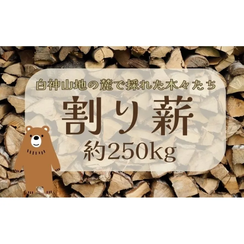 薪 1棚 250kg 割り薪 広葉樹 長時間燃焼 乾燥薪 薪ストーブ 焚火 焚き火 キャンプファイヤー アウトドア キャンプ キャンプ用品 アウトドア用品 ストーブ 日用品 秋田 秋田県 能代市
