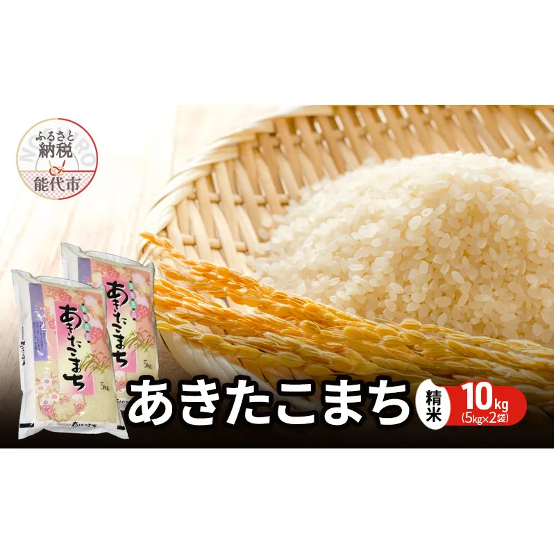 令和7年産 あきたこまち 精米 10kg（5kg×2袋） 秋田県産 お米 米 ごはん ご飯 単一原料米  