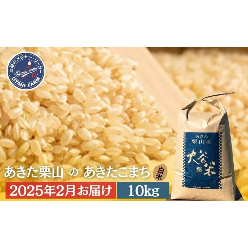 【2025年2月発送】玄米 あきた栗山 大谷米 あきたこまち 10kg あきたこまち オータニファーム 令和6年産 秋田 秋田県産 能代市