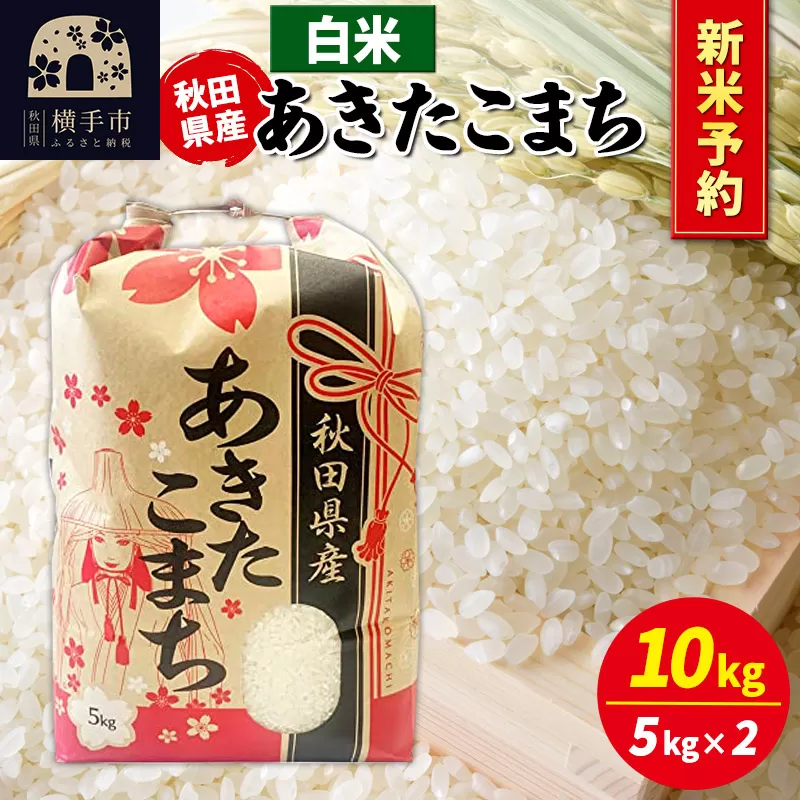 《令和7年産 新米受付》あきたこまち 10kg（5kg×2袋）【白米】秋田県産 こまちライン 横手市