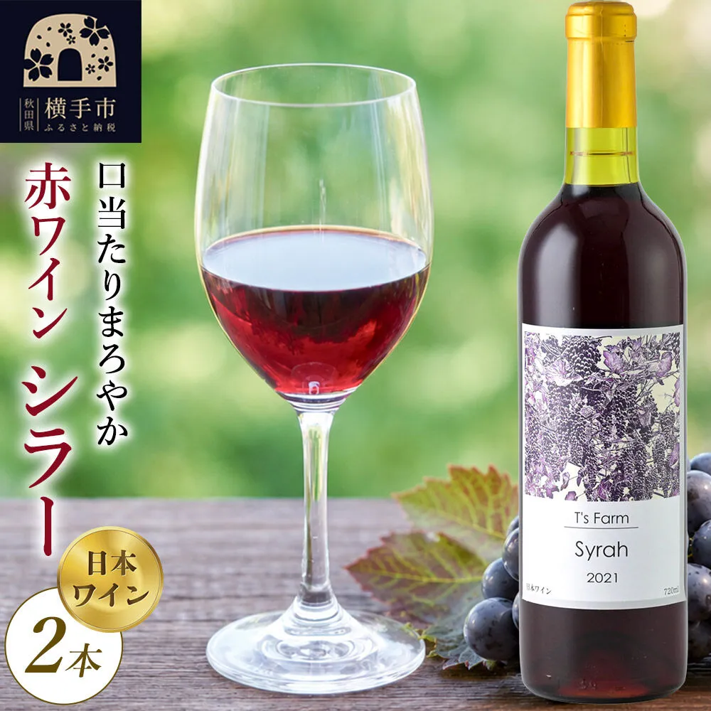 赤ワイン シラー 720ml×2本 [まろやか ワイン シラー お酒] 秋田県横手市