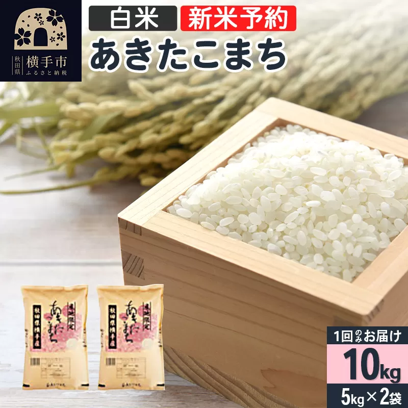 【令和6年産新米予約】【白米】横手市産 あきたこまち 10kg（5kg×2袋）