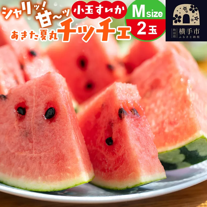 小玉すいか『あきた夏丸チッチェ』秋田県産 約1.6kg〜2kg×2玉 横手市