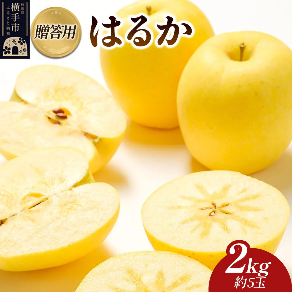 【先行受付】12月上旬より発送 樹上完熟りんご（はるか）贈答用 約2kg（約5玉） 喜三郎農園 [先行予約 秋田県 横手市 林檎 リンゴ りんご 果物 フルーツ 贈答用] 秋田県横手市