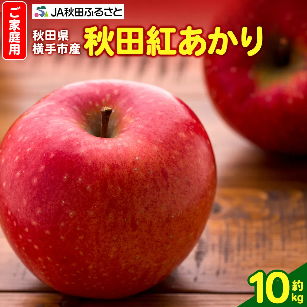 [11月中旬より発送]りんご 秋田紅あかり 家庭用 約10kg(32〜40玉) 秋田県横手市