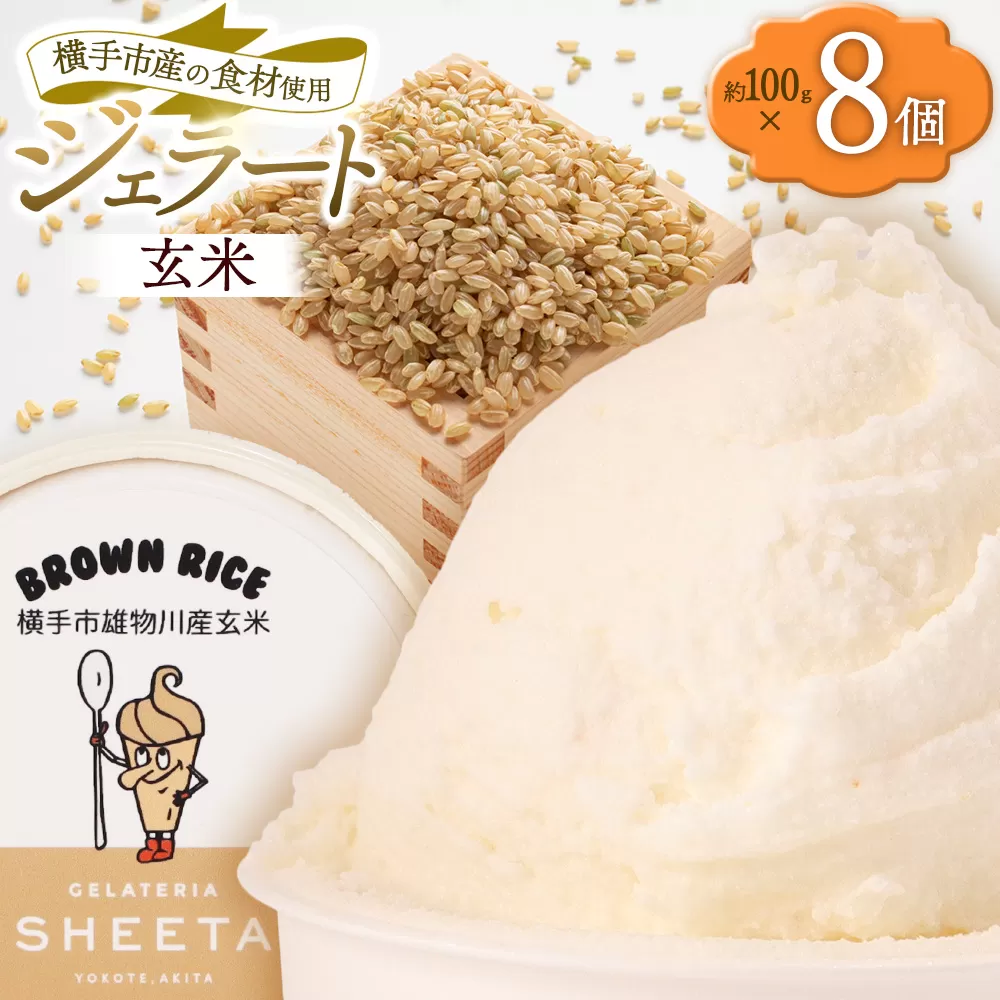 ジェラート 玄米 約100g×8個 秋田県横手市