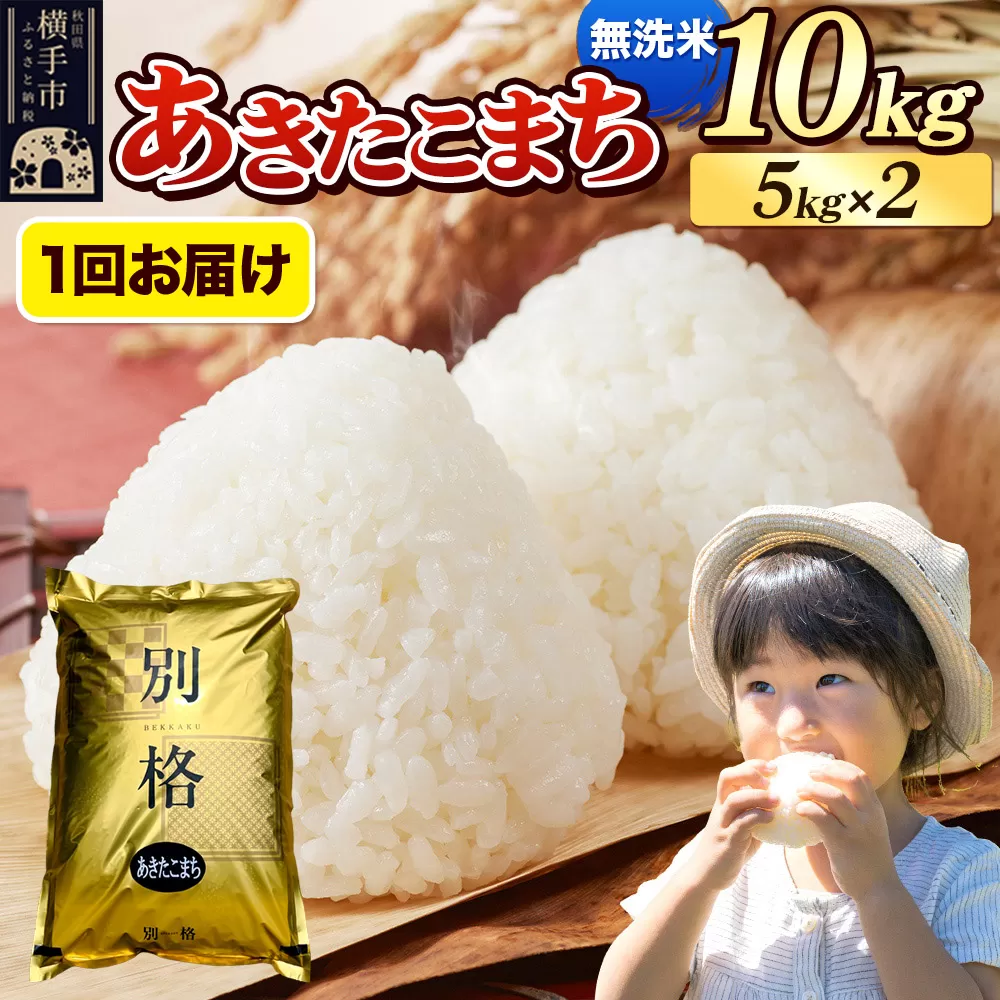 《令和7年産》 米 あきたこまち 10kg（5kg×2袋） 【無洗米】 秋田県産 秋田県横手市