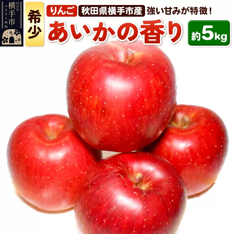 希少品種！秋田県横手産 りんご あいかの香り 約5kg 横手市