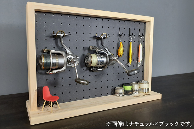 有孔ボード ディスプレイラック Sサイズ［本体：ブラウン／有孔ボード