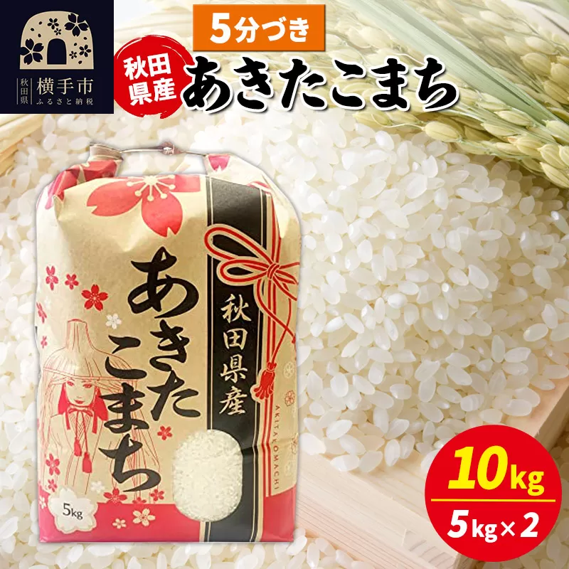 あきたこまち 10kg（5kg×2袋）【5分づき】令和6年産 秋田県産 こまちライン