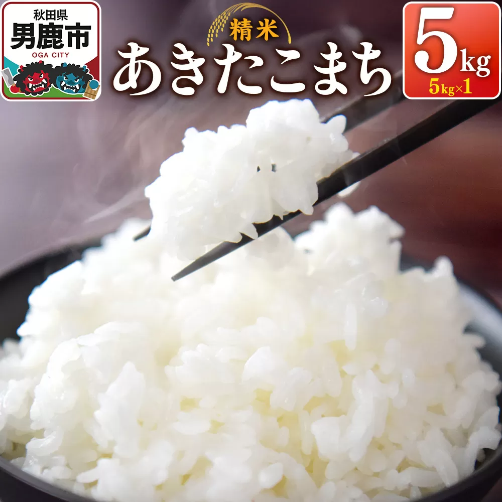 令和7年産 あきたこまち （精米）5kg（5kg×1袋）1回のみお届け スズキファーム 秋田県男鹿市