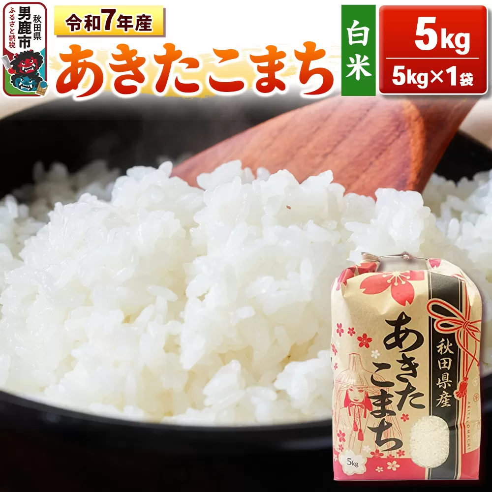 令和7年産【白米】秋田県産 あきたこまち 5kg 秋田県 男鹿市 こまちライン [あきたこまち 5kg] 秋田県男鹿市