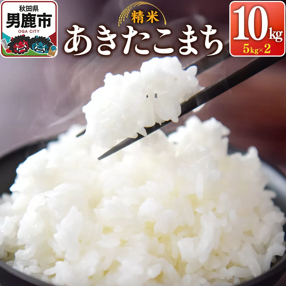 令和7年産 あきたこまち （精米）10kg（5kg×2袋）1回のみお届け スズキファーム 秋田県男鹿市
