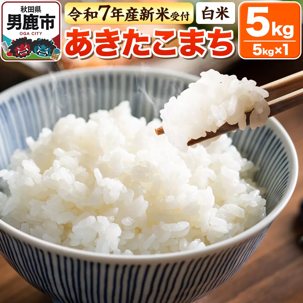 [令和7年産新米受付][白米]あきたこまち 5kg