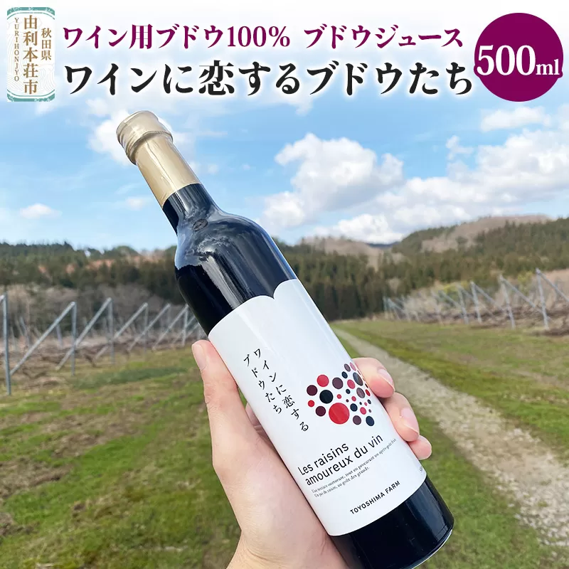 [予約受付]TOYOSHIMA FARM ワイン用ブドウ100%のブドウジュース 500ml 秋田県由利本荘市