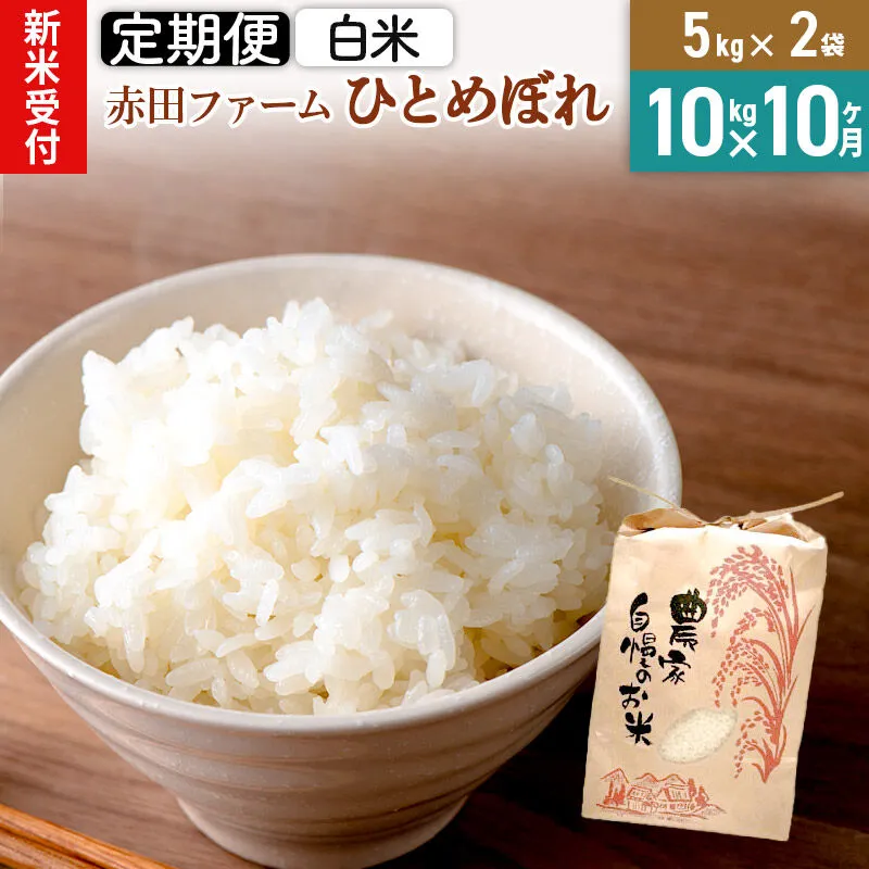 ＜令和8年産 新米受付＞《10ヶ月定期便》【白米】秋田県産ひとめぼれ 10kg（5kg×2袋） [新米予約 米 お米 こめ 白米 精米 ひとめぼれ ブランド米 食卓 おにぎり 秋田県産 秋田県 由利本荘市] 秋田県由利本荘市