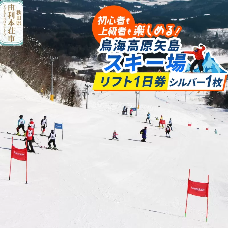 鳥海高原矢島スキー場 リフト1日券 シルバー(60歳以上) 1枚【営業期間：2025年12月〜2026年3月】＜簡易書留＞ 秋田県由利本荘市