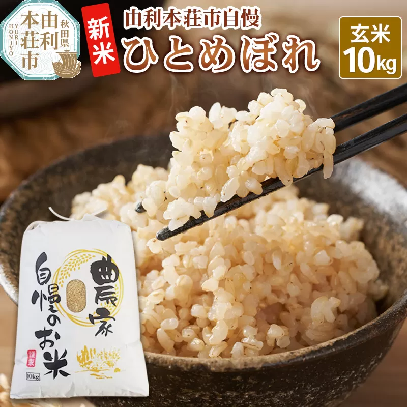 令和7年産[玄米]秋田県産 ひとめぼれ 10kg 自慢のお米 秋田県由利本荘市