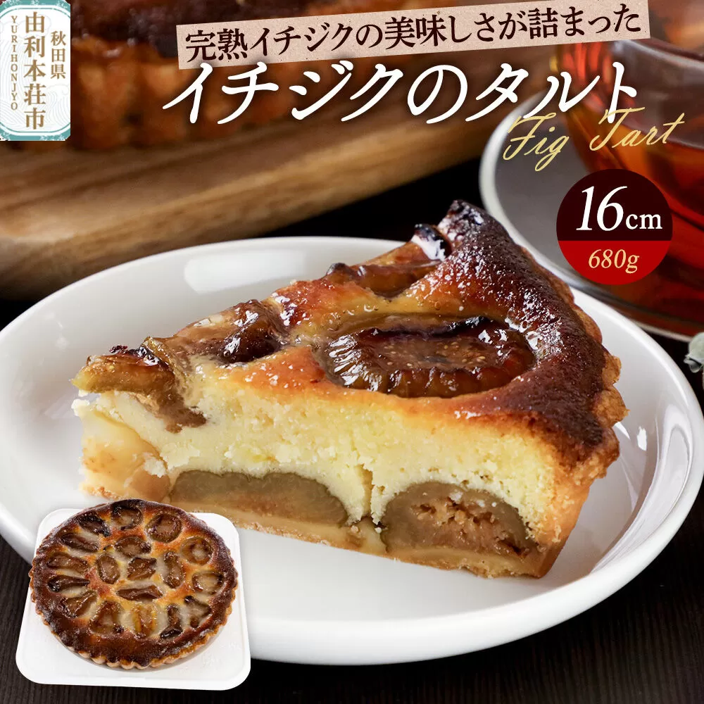 イチジクのタルト 16cm（680g） [いちじく イチジク 完熟イチジク タルト 焼き込みタルト 赤ワイン コンポート スイーツ お菓子 菓子 カフェ・カトルセゾン 秋田県 由利本荘市] 秋田県由利本荘市
