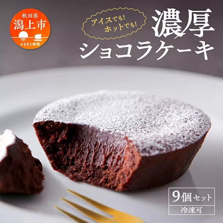 濃厚ショコラケーキ 9個 セット 洋菓子 お菓子 ケーキ チョコレート 詰め合わせ 冷蔵 冷凍 ご当地 グルメ 故郷 ふるさと 納税 潟上 潟上市 バレンタイン ホワイトデー 遅れてごめんね お取り寄せ 個包装 秋田
